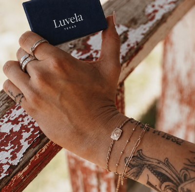 Mini Belt Buckle Initial Bracelet