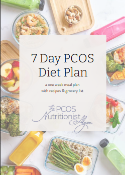 1 Week PCOS Dieting Plan + Cookbook