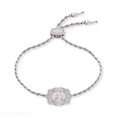 Mini Belt Buckle Initial Bracelet