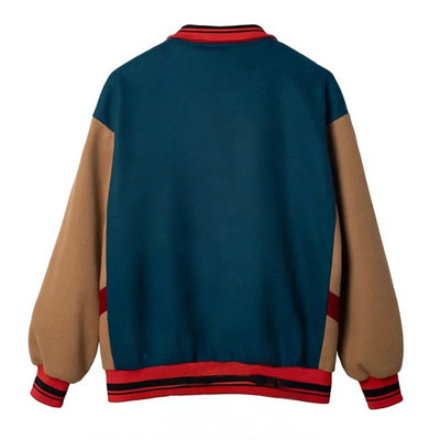 Retro 80s Varsity Zip Jacket