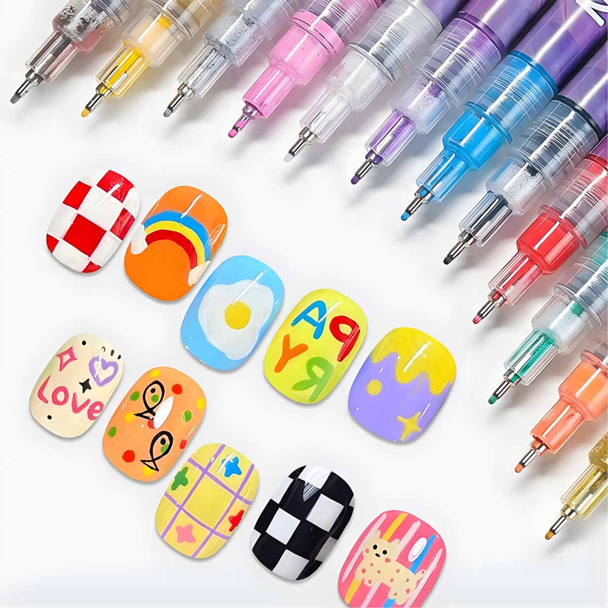 Nail Art Markers | Fine Tip Pens for Home Manicure