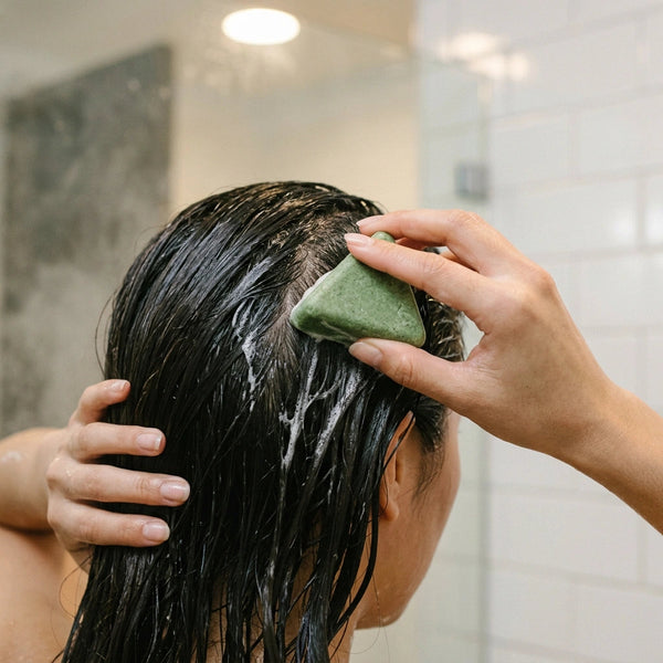 Glide the bar on your scalp