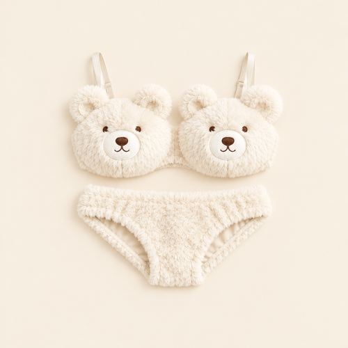Cuddle Set – Fuzzy Plush Bra & Panty Set