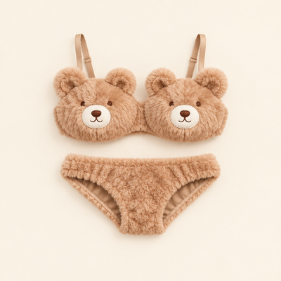 Cuddle Set – Fuzzy Plush Bra & Panty Set