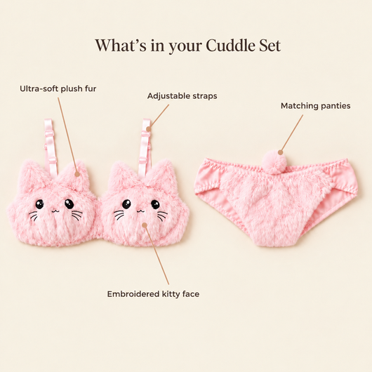 Cuddle Set – Fuzzy Plush Bra & Panty Set
