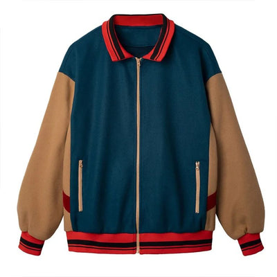 Retro 80s Varsity Zip Jacket